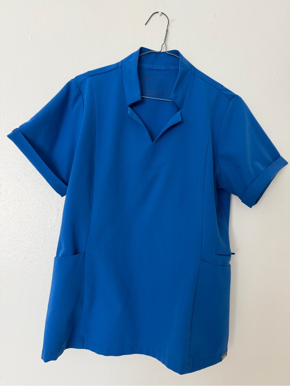 Figs Men's Short Sleeve Polo - Blue